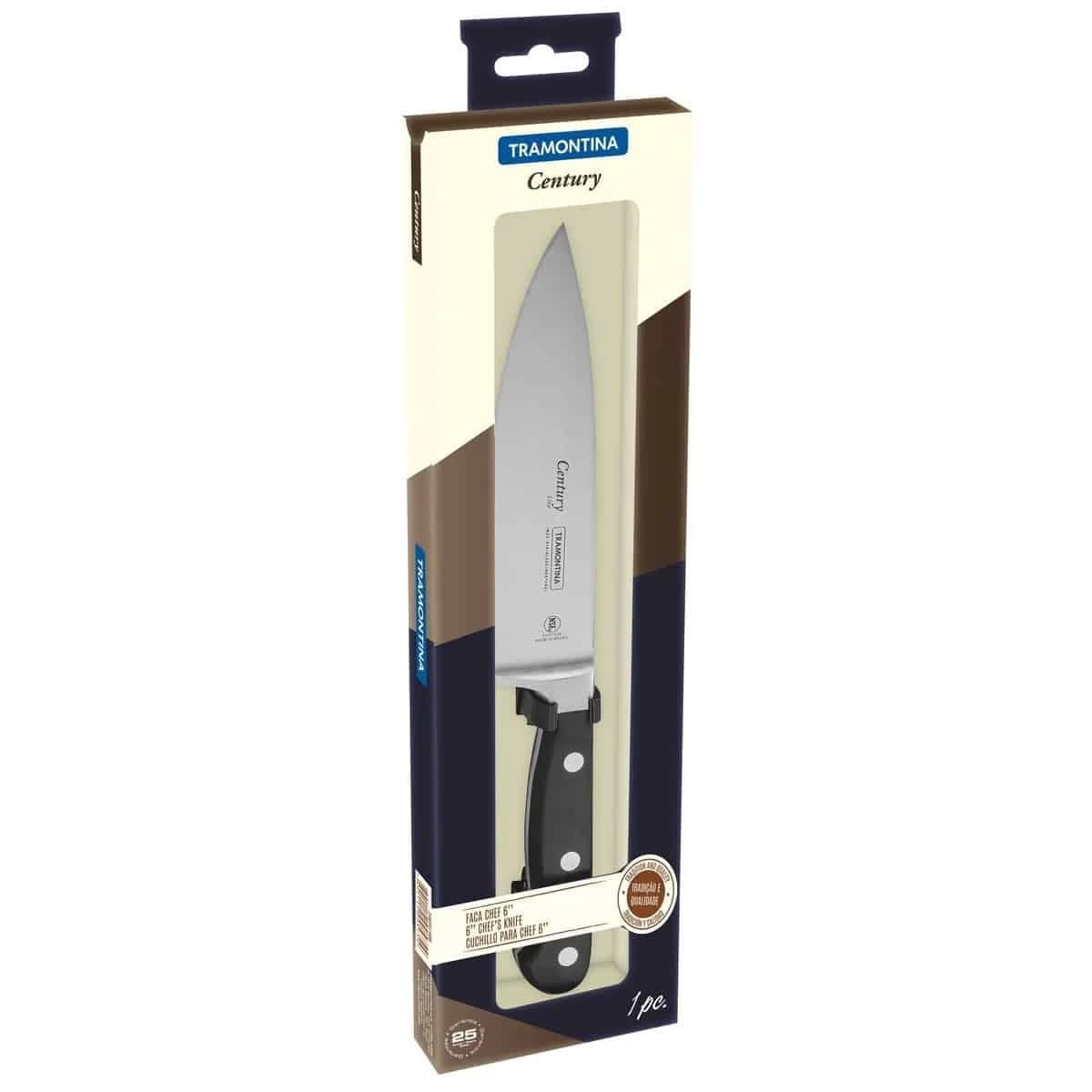 Cuchillo chef Tramontina Century de acero inoxidable forjado 6 pulgadas — imagen 2 de 5