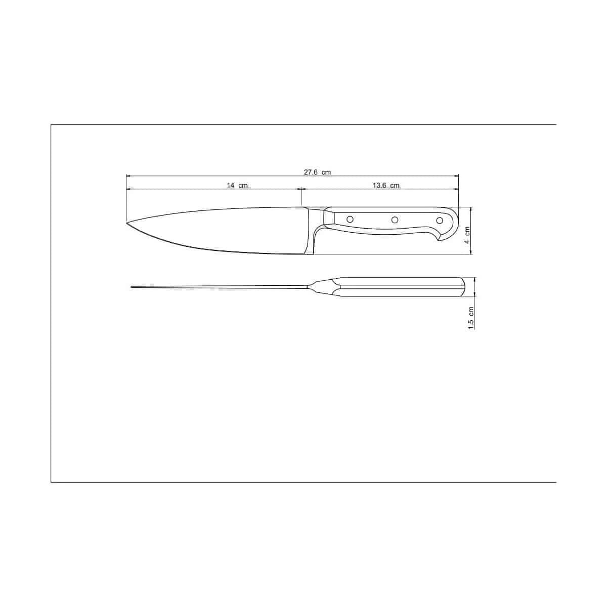 Cuchillo chef Tramontina Century de acero inoxidable forjado 6 pulgadas — imagen 3 de 5