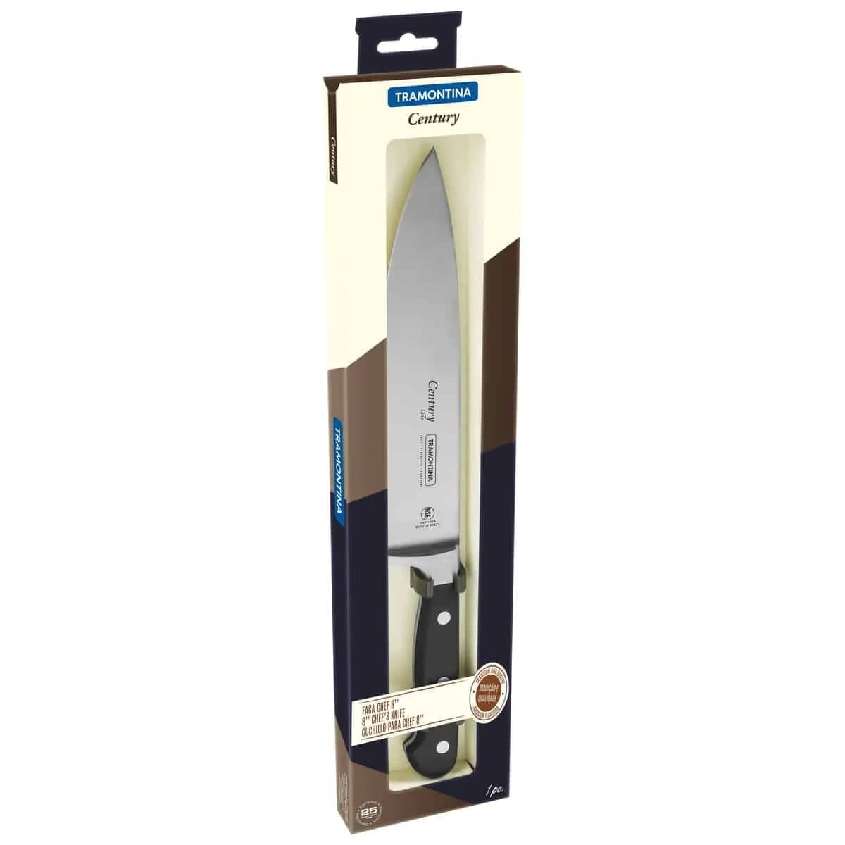 Cuchillo chef Tramontina Century de acero inoxidable forjado 8 pulgadas — imagen 2 de 4