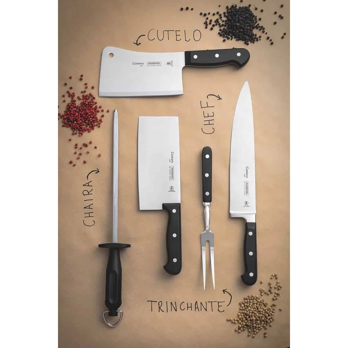 Cuchillo chef Tramontina Century de acero inoxidable forjado 10 pulgadas — imagen 4 de 4
