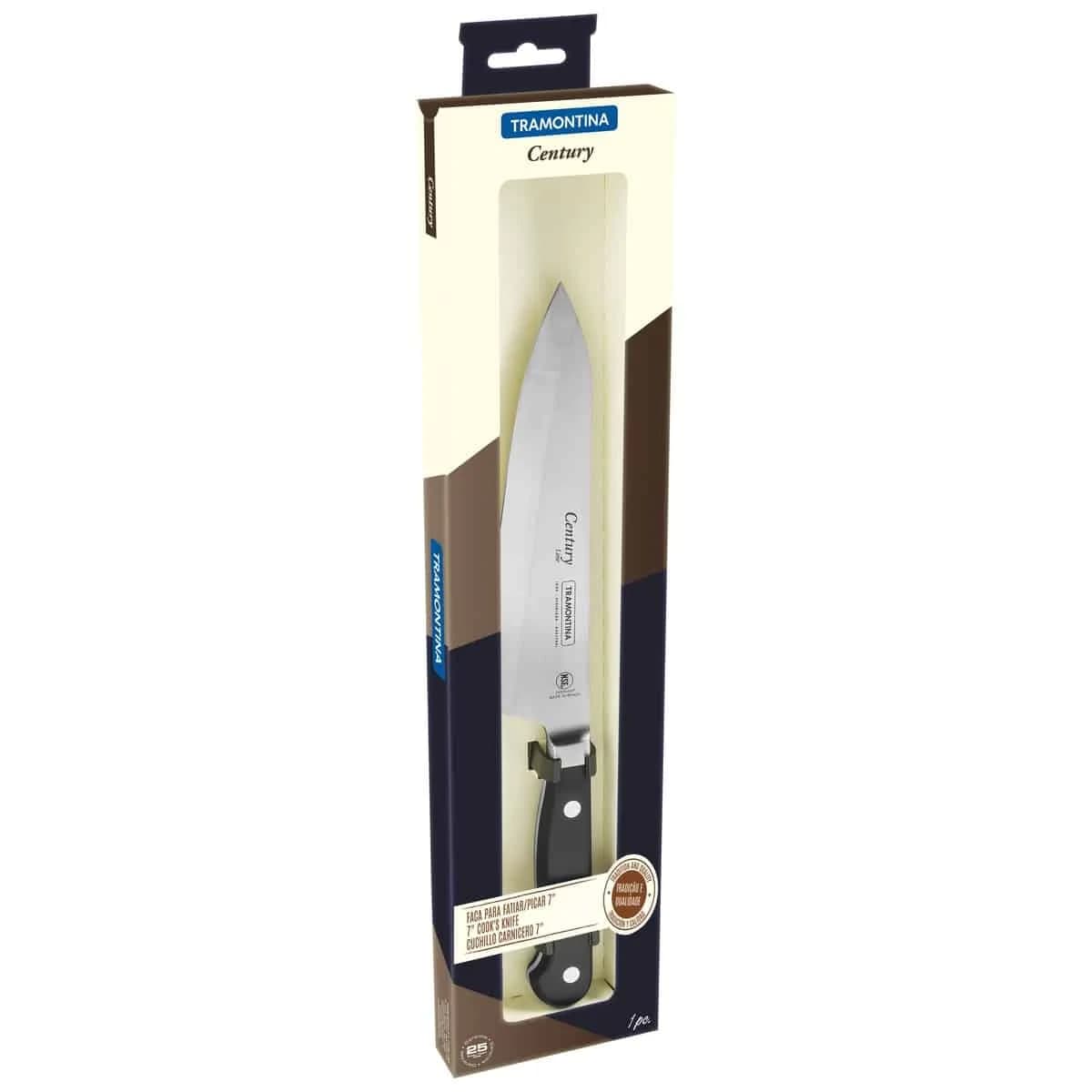 Cuchillo para rebanar y picar Tramontina Century de acero inoxidable forjado 7 pulgadas — imagen 2 de 4