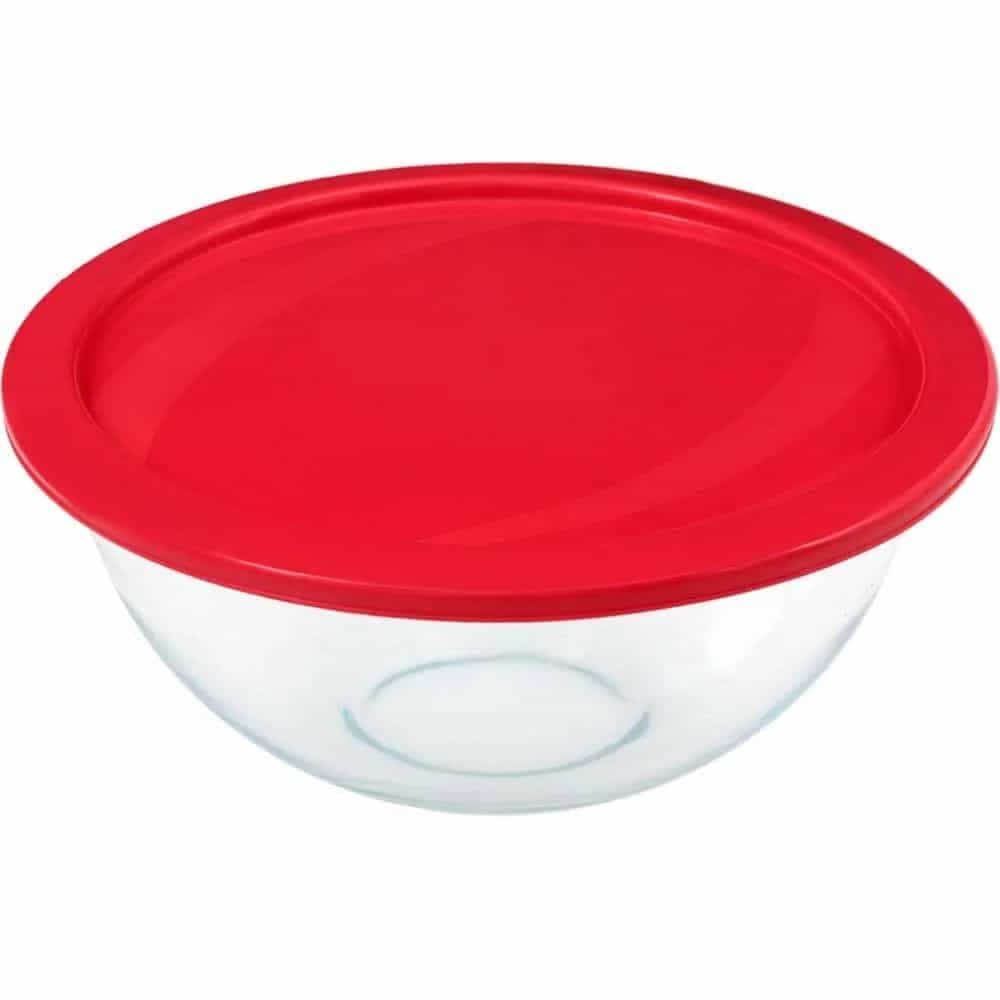 Bowl Vidrio Con Tapa Marinex 3000 Ml