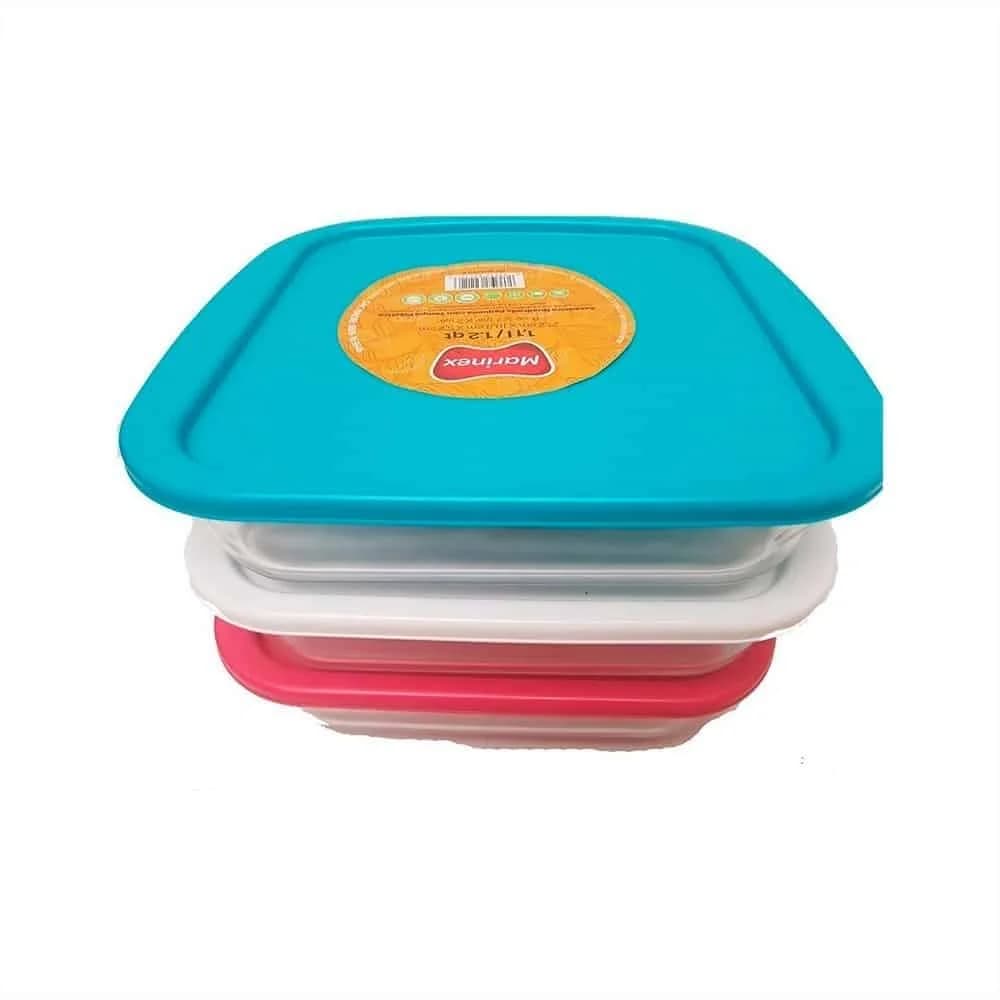 Asadera Vidrio Cuadrada Con Tapa Marinex 1800 Ml — imagen 3 de 3