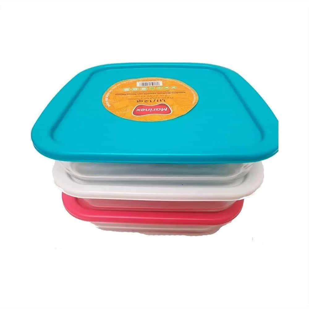 Asadera Vidrio Cuadrada Con Tapa Marinex 1100 Ml — imagen 2 de 2