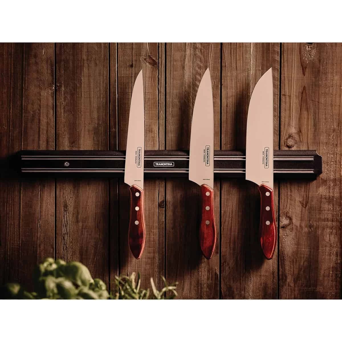 Cuchillo para carne Tramontina Polywood de acero inoxidable 8 pulgadas rojo — imagen 4 de 5