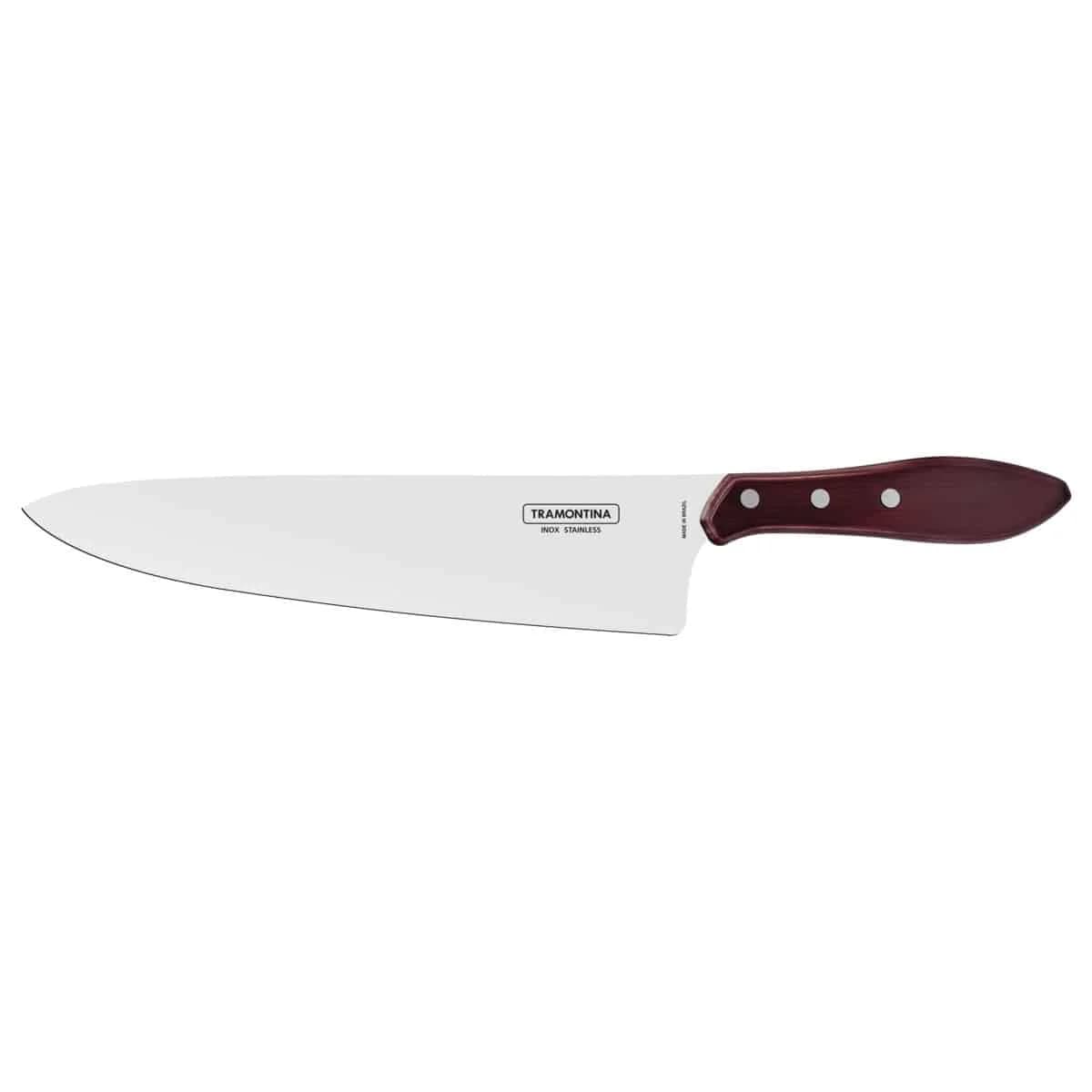 Cuchillo para carne Tramontina Polywood de acero inoxidable 10 pulgadas rojo — imagen 1 de 3
