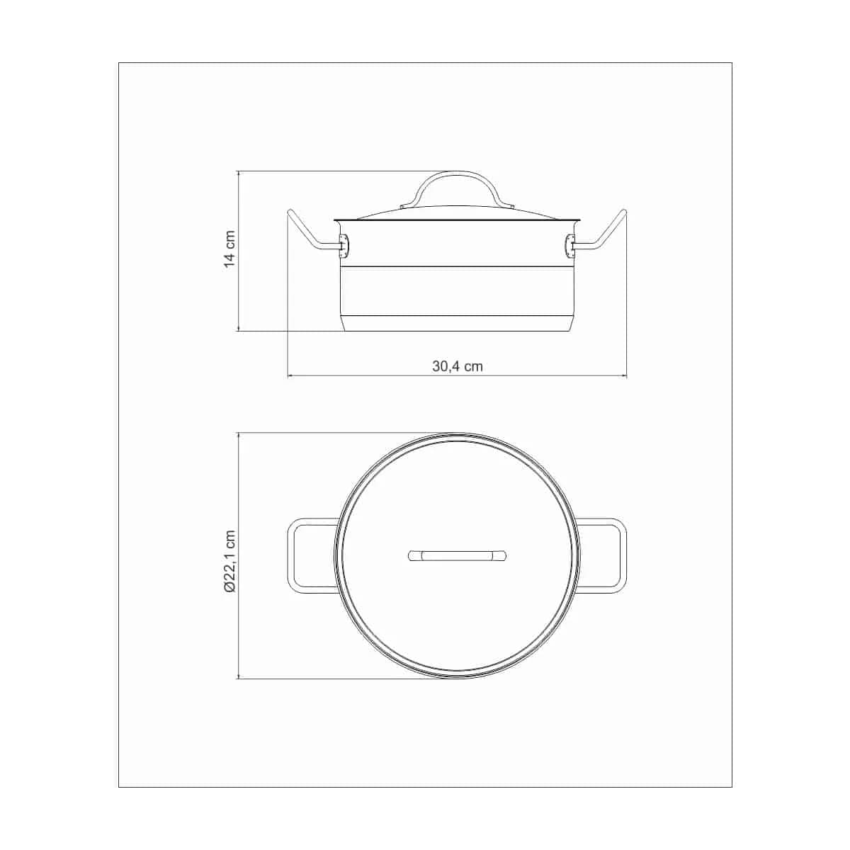 Olla Induccion Tramontina 2,90 Litros 20 Cm Profesional — imagen 3 de 4