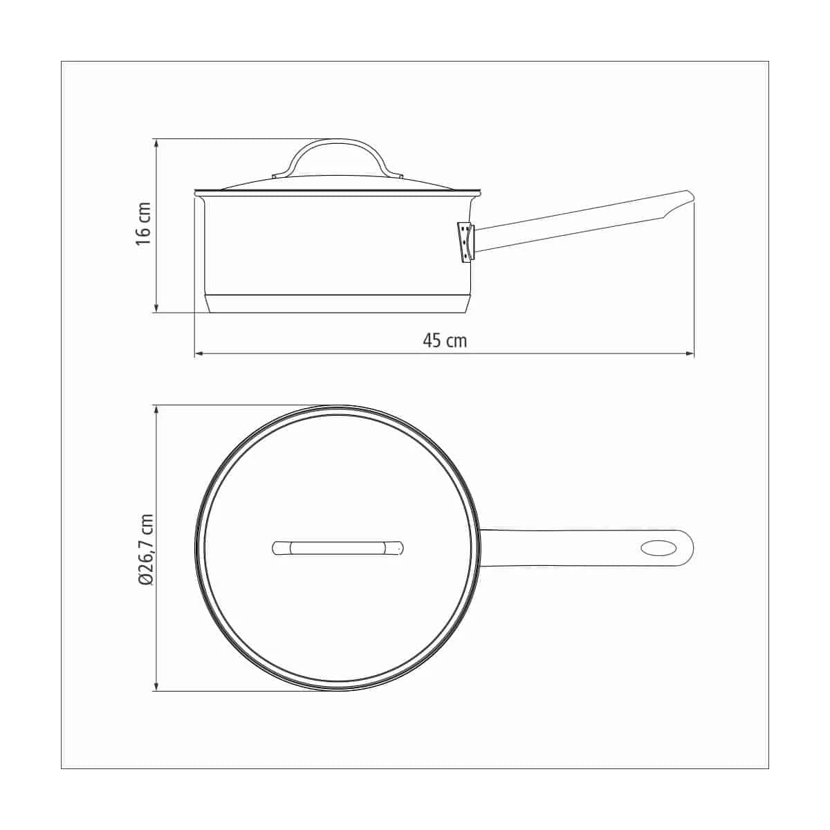 Olla Induccion Tramontina 2,90 Litros 20 Cm Profesional — imagen 3 de 3