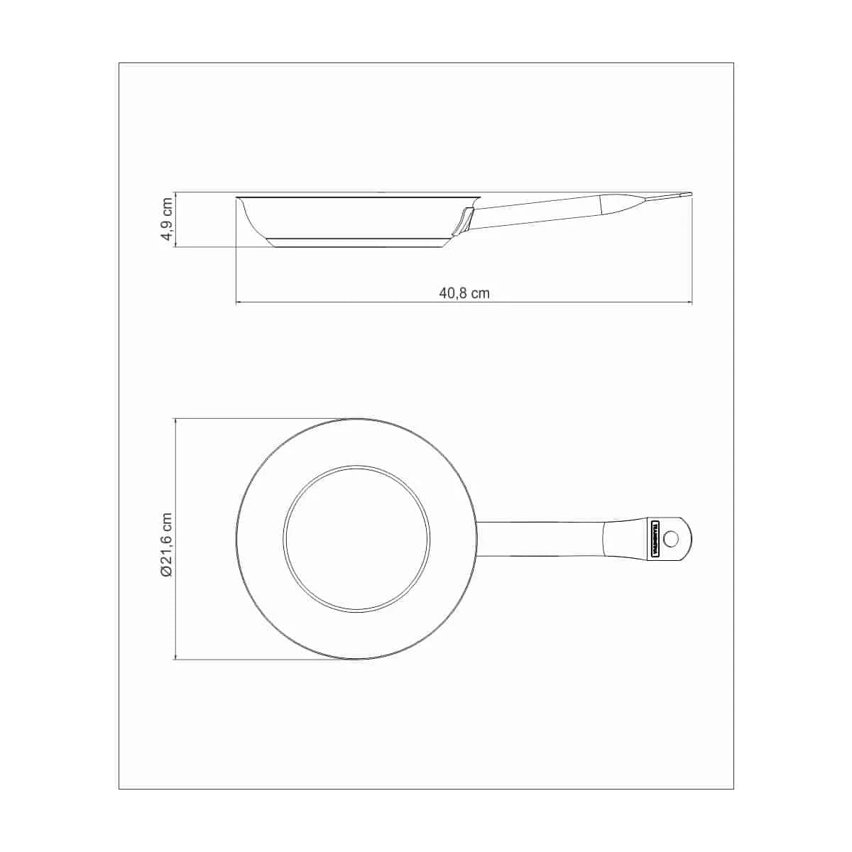 Sarten Induccion 20 Cm Tramontina Profesional — imagen 4 de 4