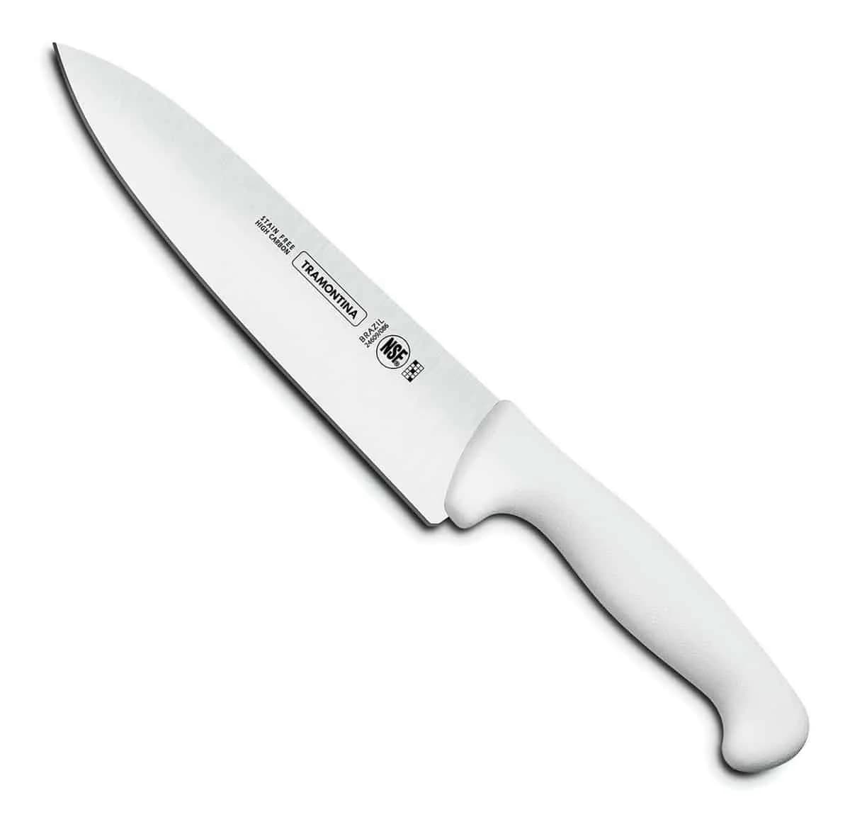 Cuchillo para carne Tramontina Profissional Master de acero inoxidable 12 pulgadas con mango blanco — imagen 1 de 1
