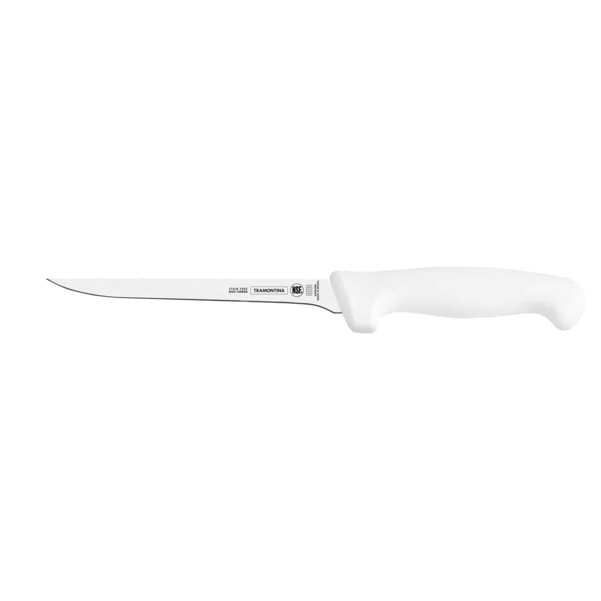 Cuchillo flexible para deshuesar Tramontina Profissional Master de acero inoxidable 6 pulgadas con mango blanco — imagen 1 de 2