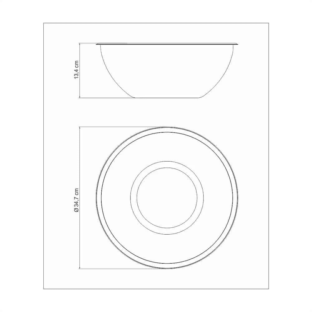 Bowl Tramontina Acero Inoxidable 32 Cm 8 Llitros — imagen 2 de 3