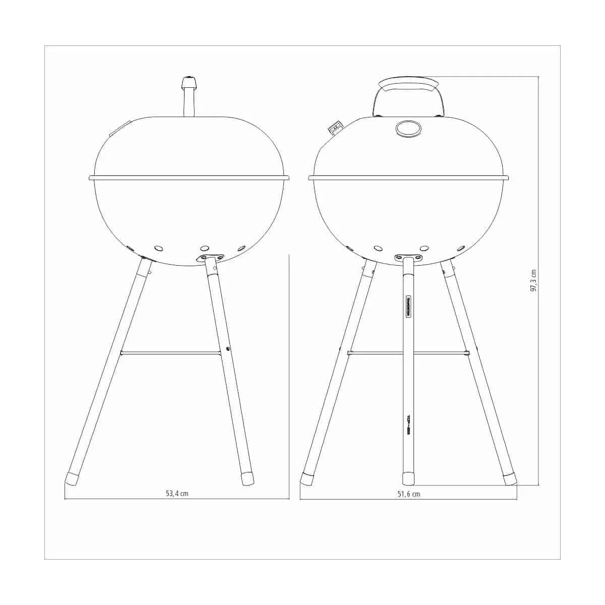 Parrilla Grill Barbacoa Tramontina A Carbon Tcp 450l — imagen 4 de 6