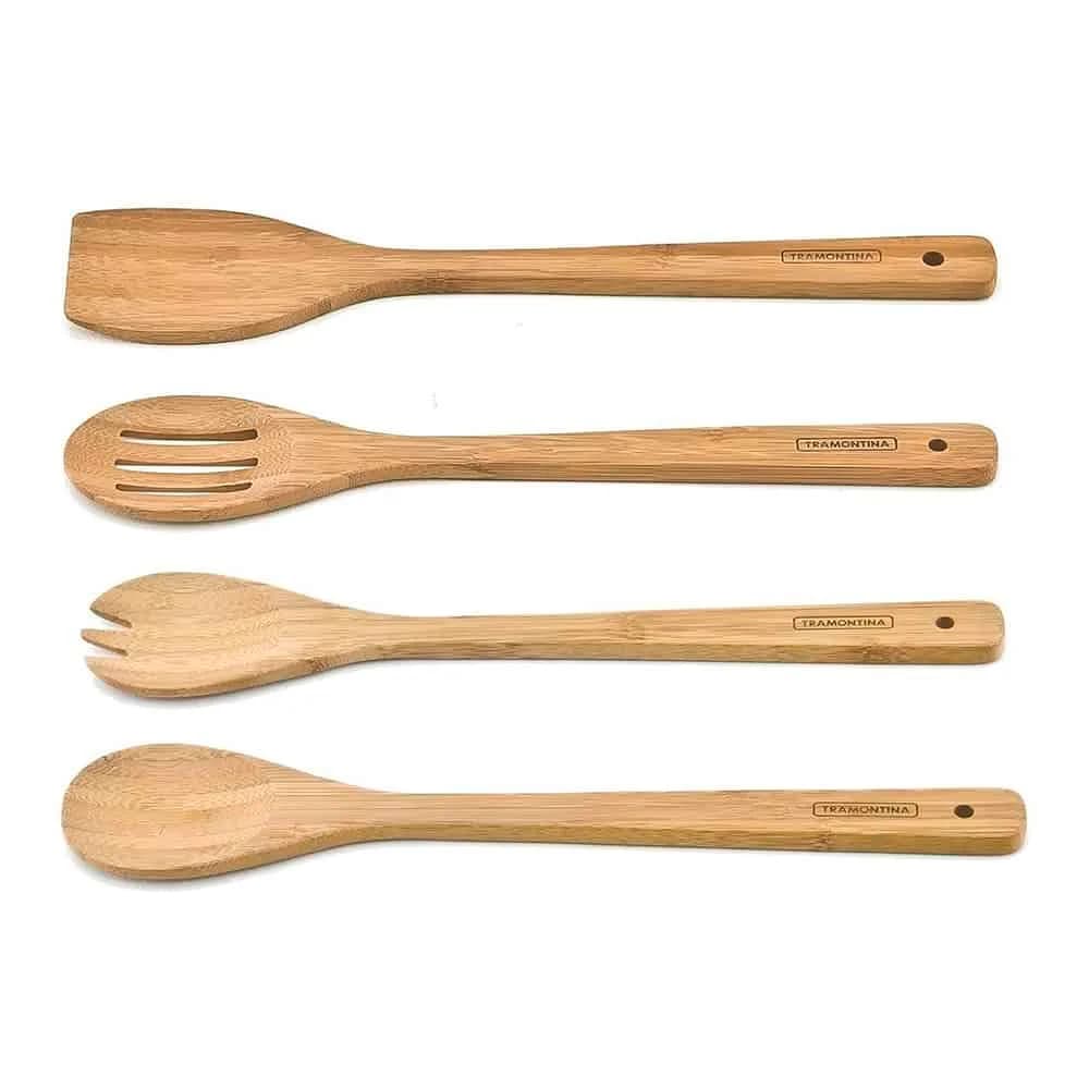 Juego de utensilios de bambú Tramontina Bamboo 4 piezas — imagen 1 de 1