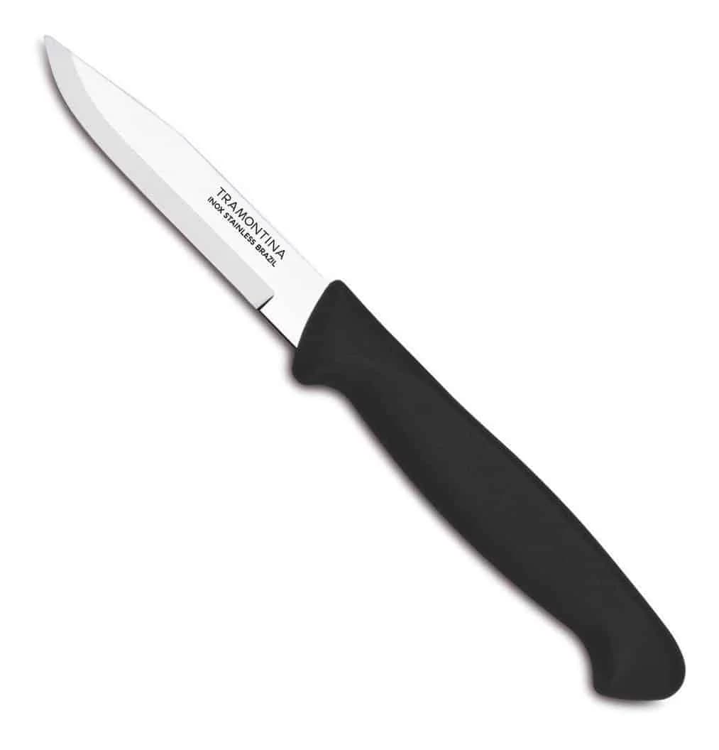 Cuchillo para frutas y verduras Tramontina Plenus de acero inoxidable 3 pulgadas negro — imagen 1 de 1