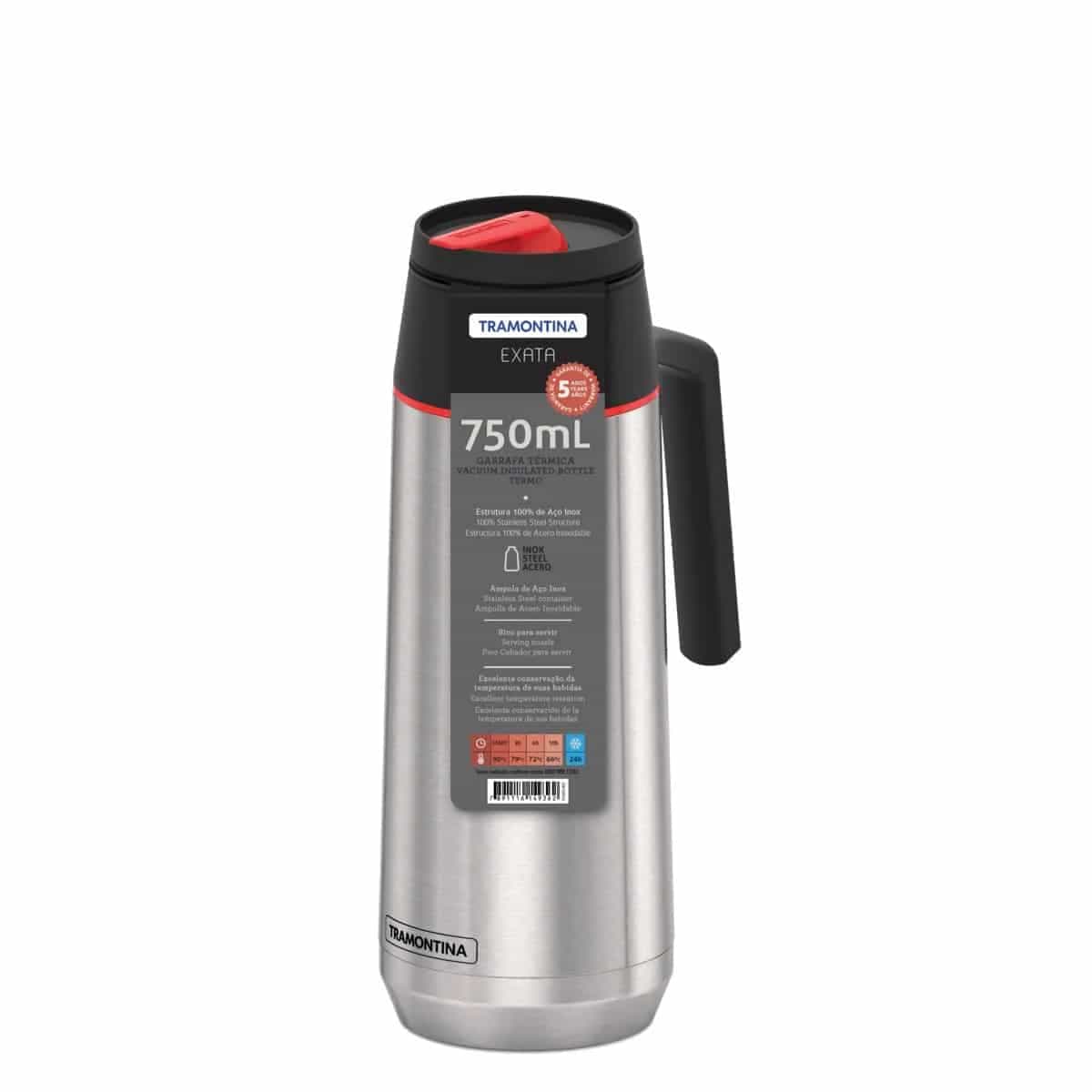 Termo Tramontina Acero Inoxidable 750 Ml 5 Años De Garantia