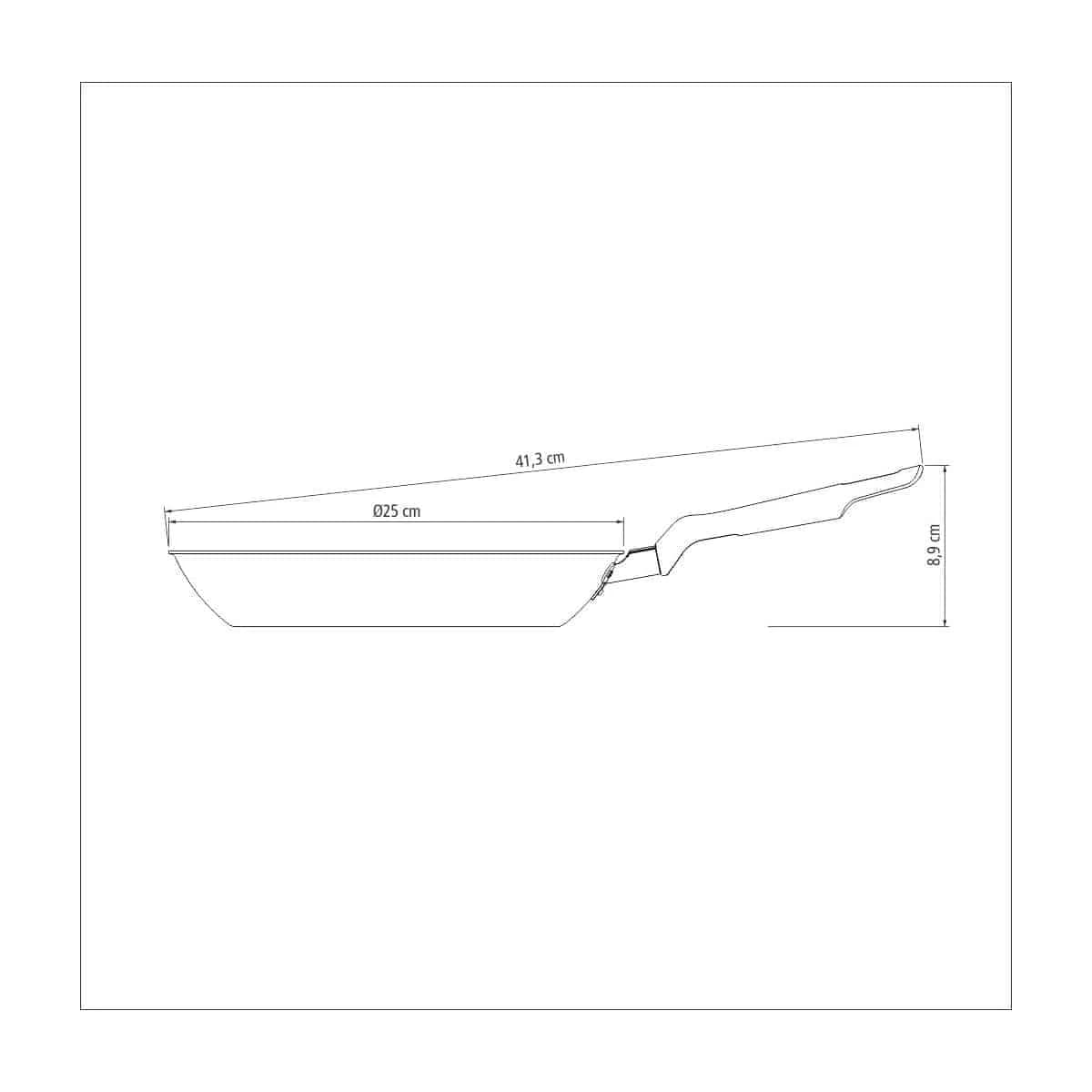 Sarten Antiadherente Tramontina Teflon 24 Cm Loreto — imagen 3 de 3