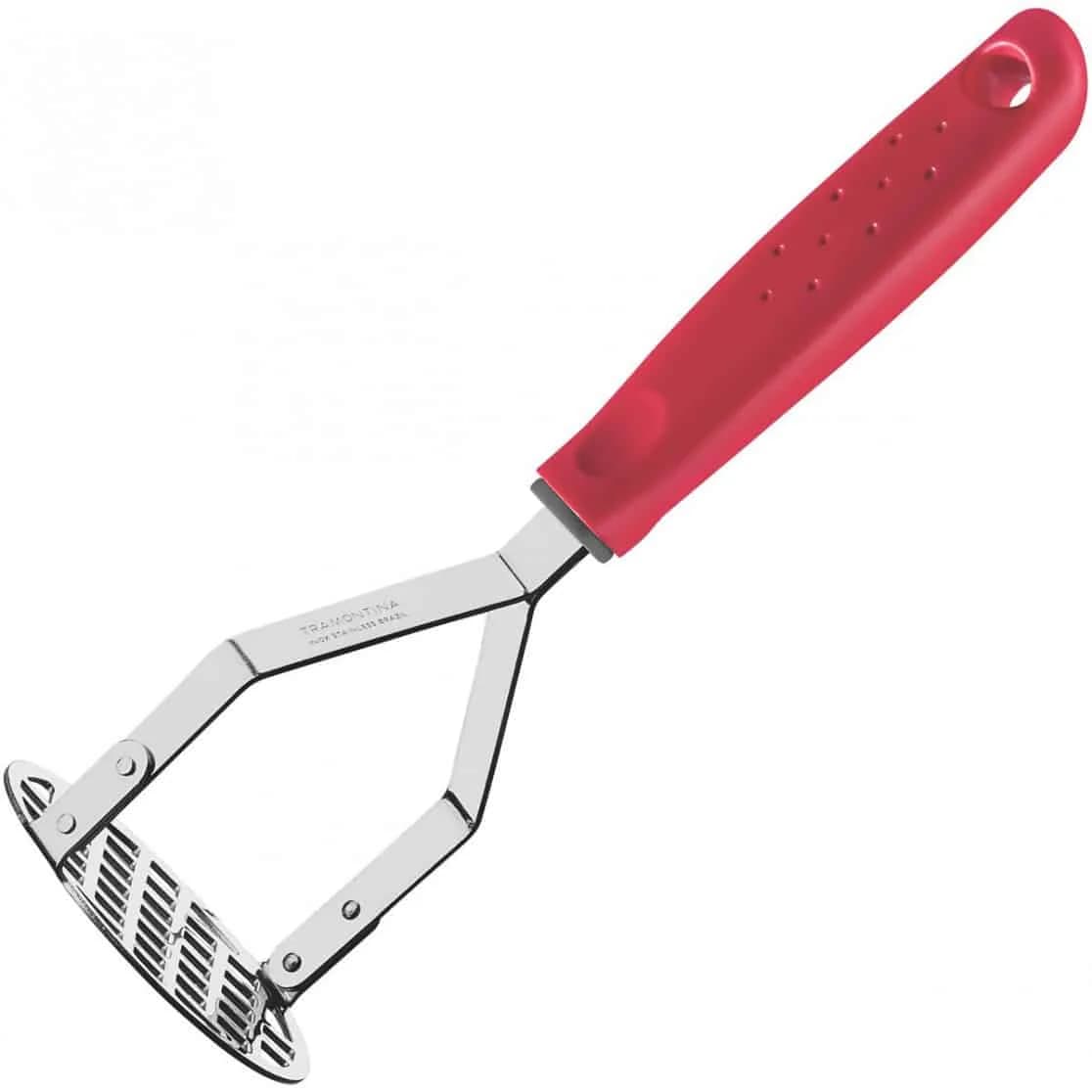 Puretera Tramontina Utilità de acero inoxidable 23.8 cm con mango rojo — imagen 2 de 2