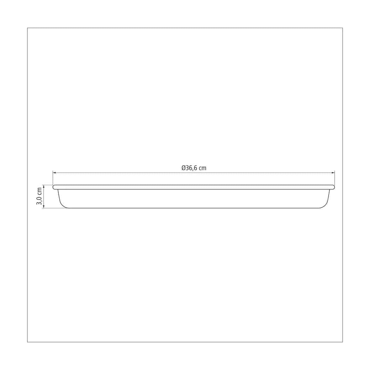 Pizzera antiadherente de aluminio Tramontina Brasil 35 cm 2.5 L — imagen 3 de 5