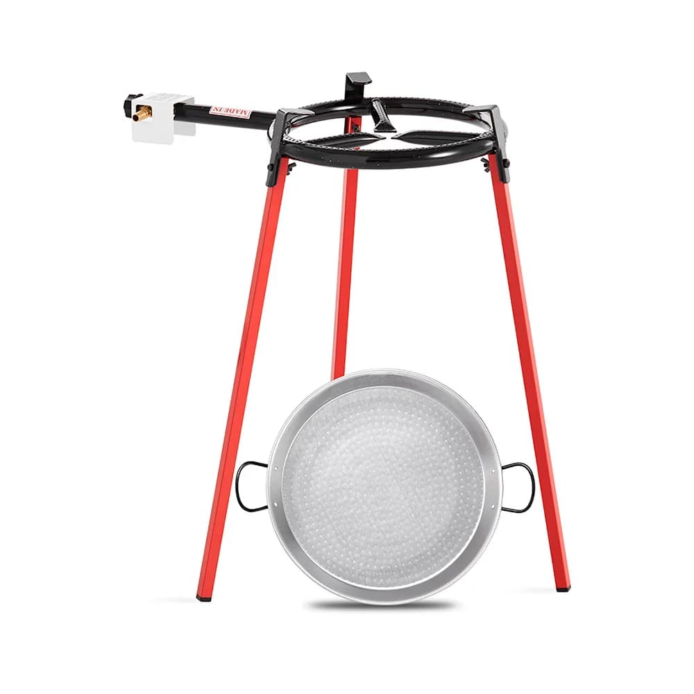 Set Paellera Acero Pulido Paella 38 Cm Quemador 30 Cm — imagen 1 de 2