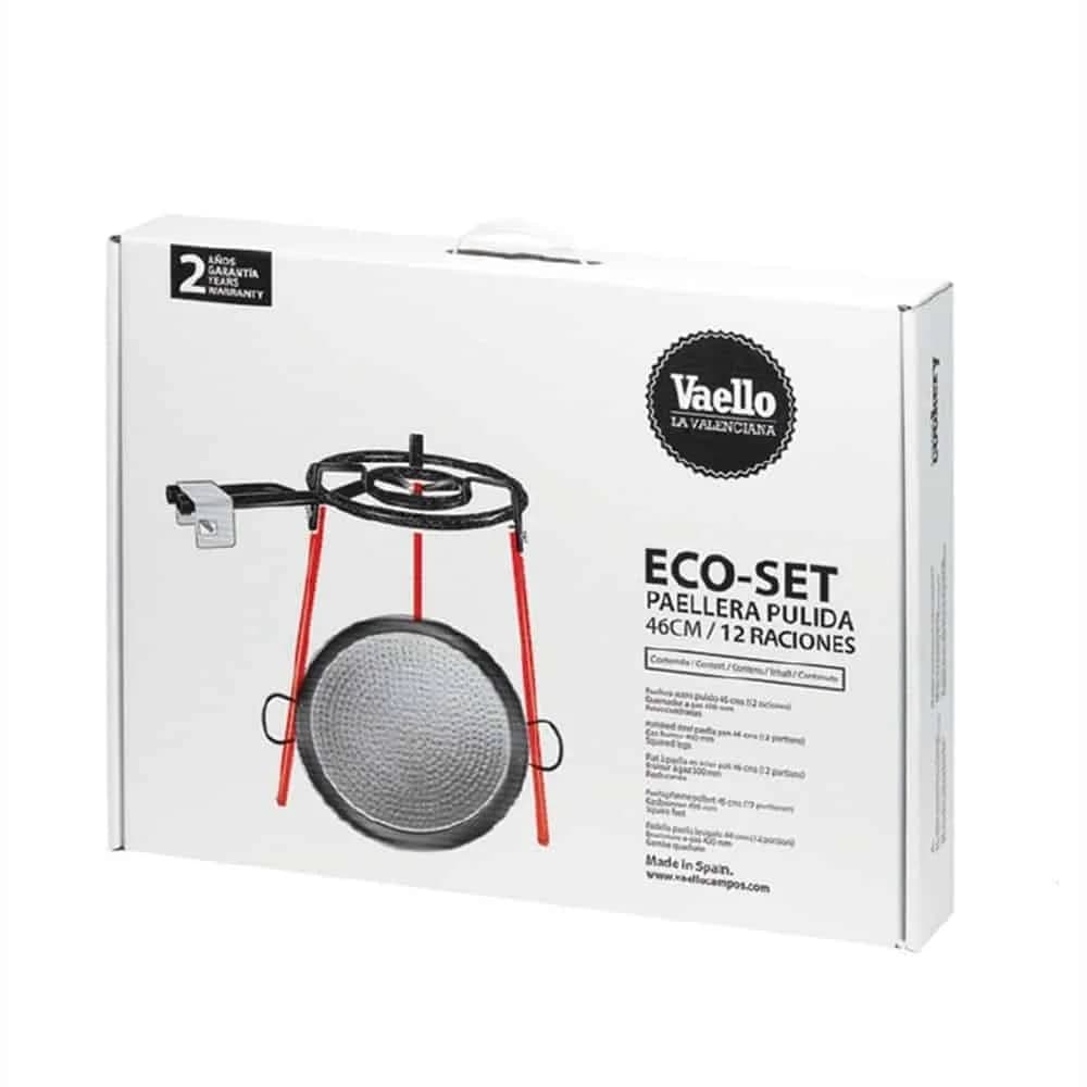 Set Paellera Acero Pulido Paella 38 Cm Quemador 30 Cm — imagen 2 de 2