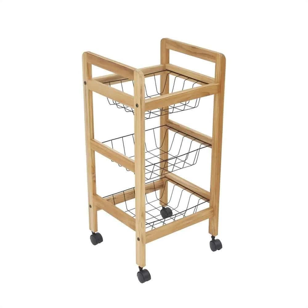 Carro Auxiliar Para Frutas Tramontina Madera Teca — imagen 2 de 6