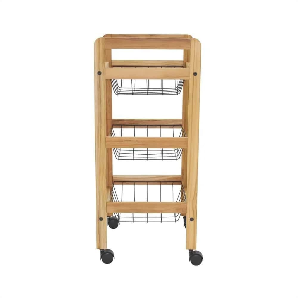 Carro Auxiliar Para Frutas Tramontina Madera Teca — imagen 4 de 6