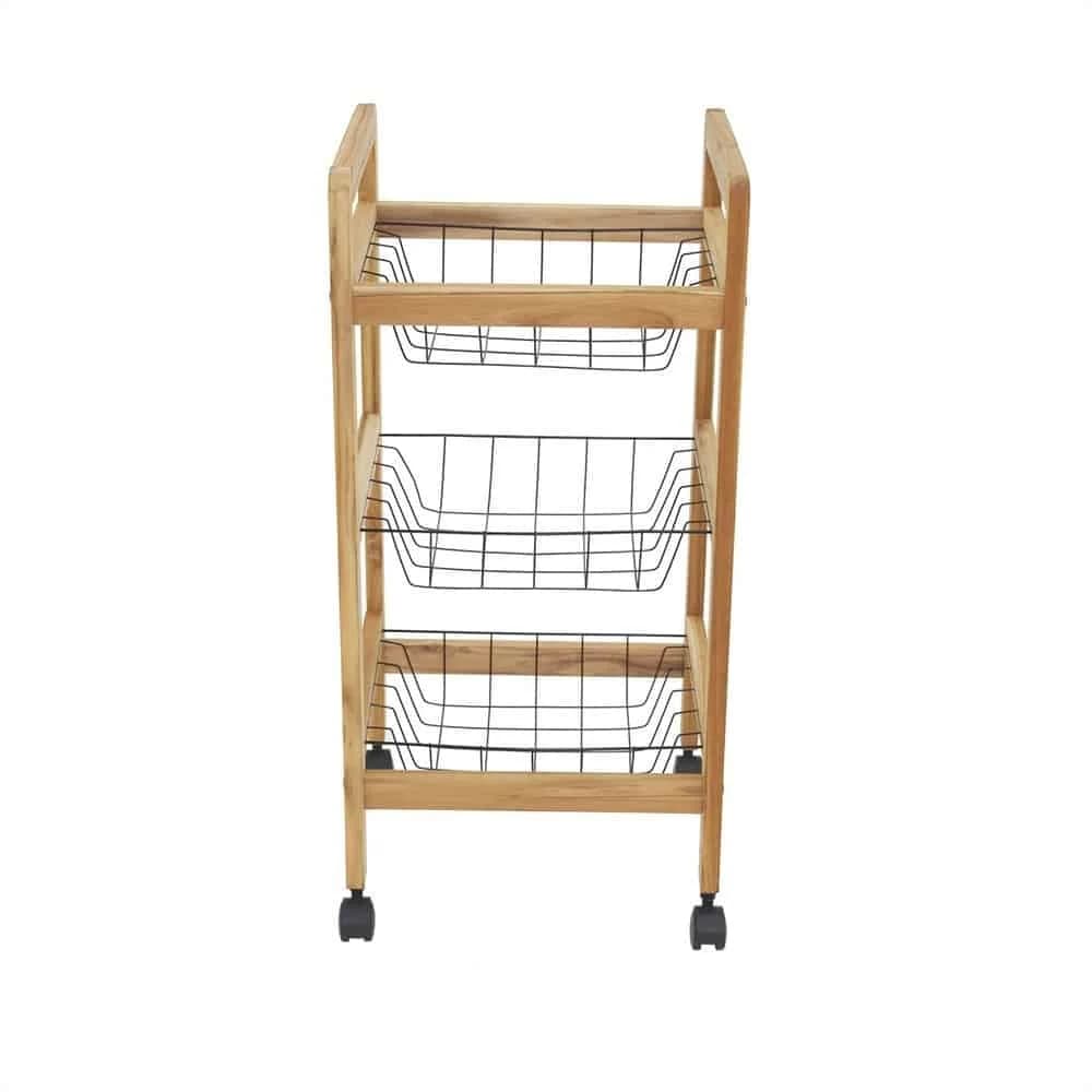 Carro Auxiliar Para Frutas Tramontina Madera Teca — imagen 5 de 6
