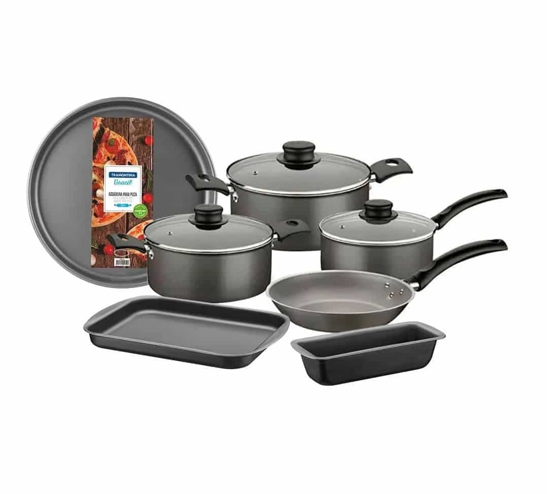 Bateria De Cocina Tramontina Ollas Asadera Molde De Pan