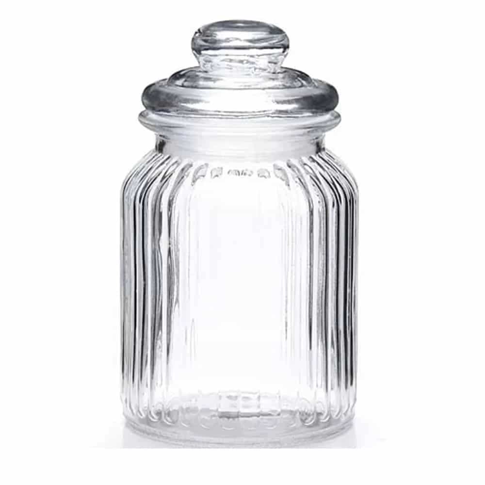 Frasco De Vidrio Tarro Caramelera Hermetico Conserva 1000 Ml