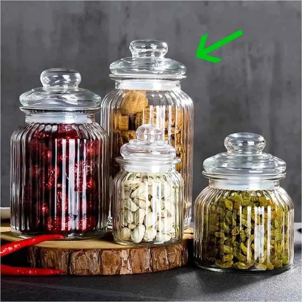 Frasco De Vidrio Tarro Caramelera Hermetico Conserva 1300 Ml — imagen 2 de 2