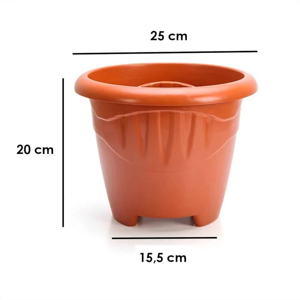 Macetero Maceta Plastica Para Plantas 5 Litros 25 Cm Plantas — imagen 2 de 2