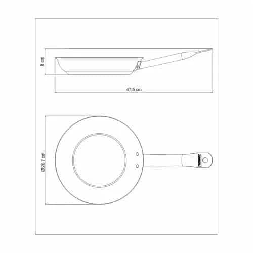 Sarten Tramontina Acero Inoxidable Induccion 26 Cm Ceramico — imagen 4 de 6