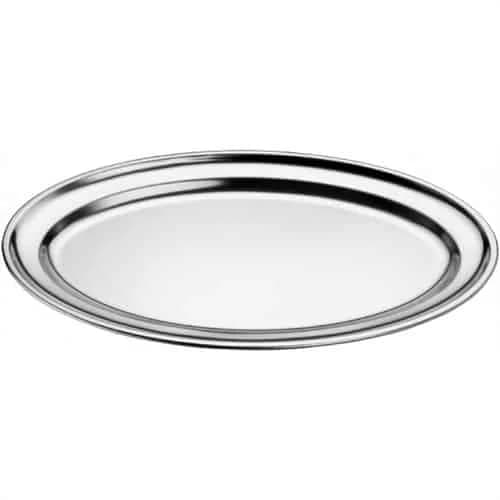 Bandeja Asadera Fuente Oval Acero Inox 35 Cm Grupo Dos