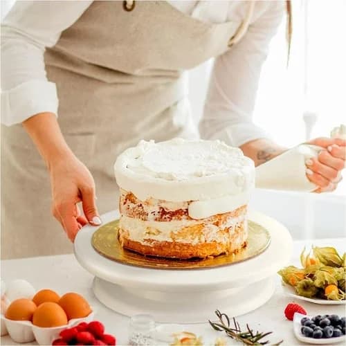 Plato Giratorio Con Pie Para Tortas Reposteria 28 Cm — imagen 2 de 3