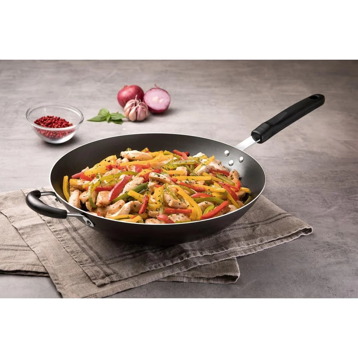 Sarten Wok Tramontina Antiadherente 32 Cm Teflon Loreto — imagen 4 de 4