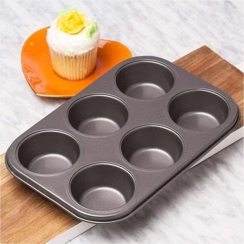 Molde Tefon Antiadherente Para 6 Muffins Grupo Dos — imagen 3 de 3