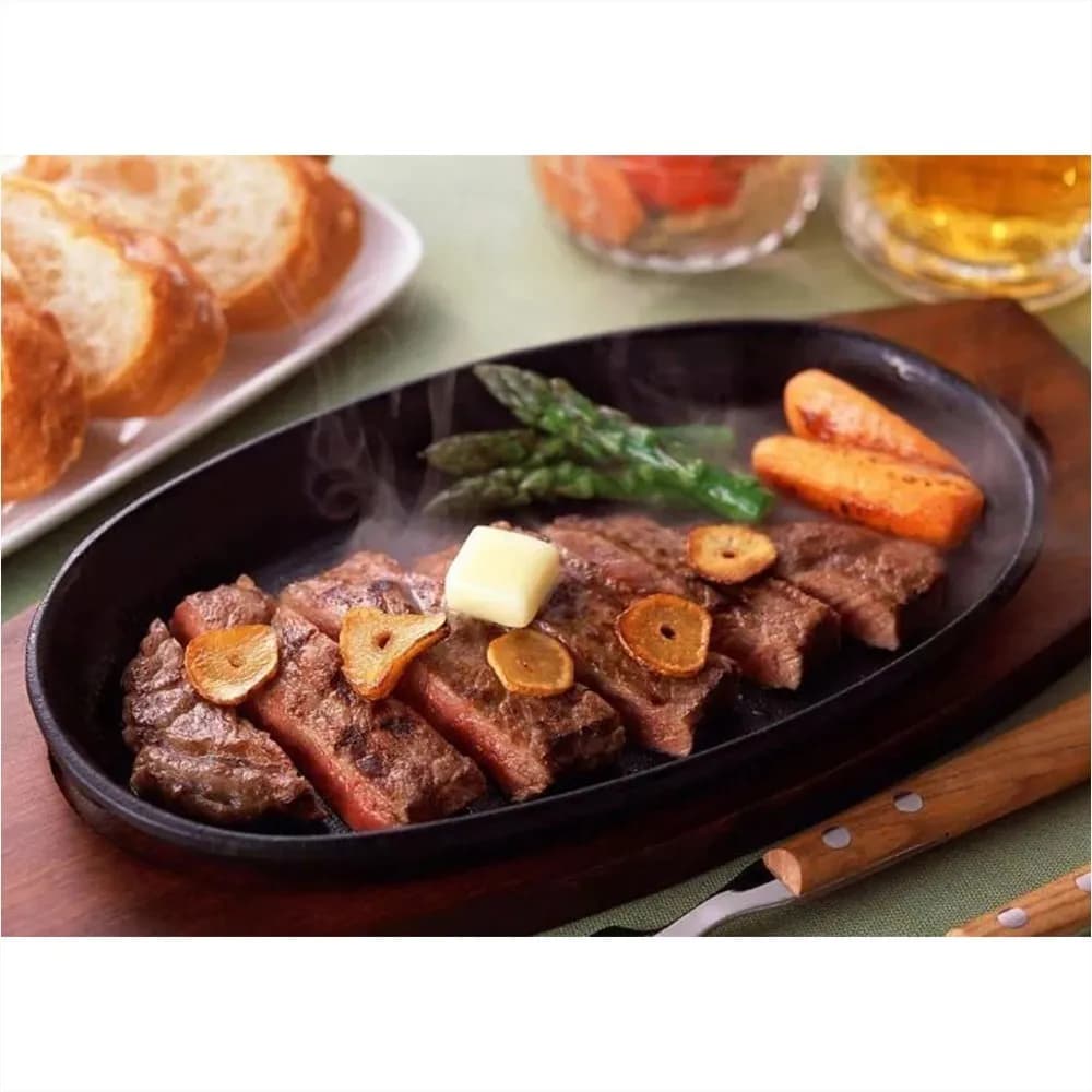 Plancha Grill Oval 24 Cm Hierro Con Base De Madera Grupo Dos — imagen 3 de 3