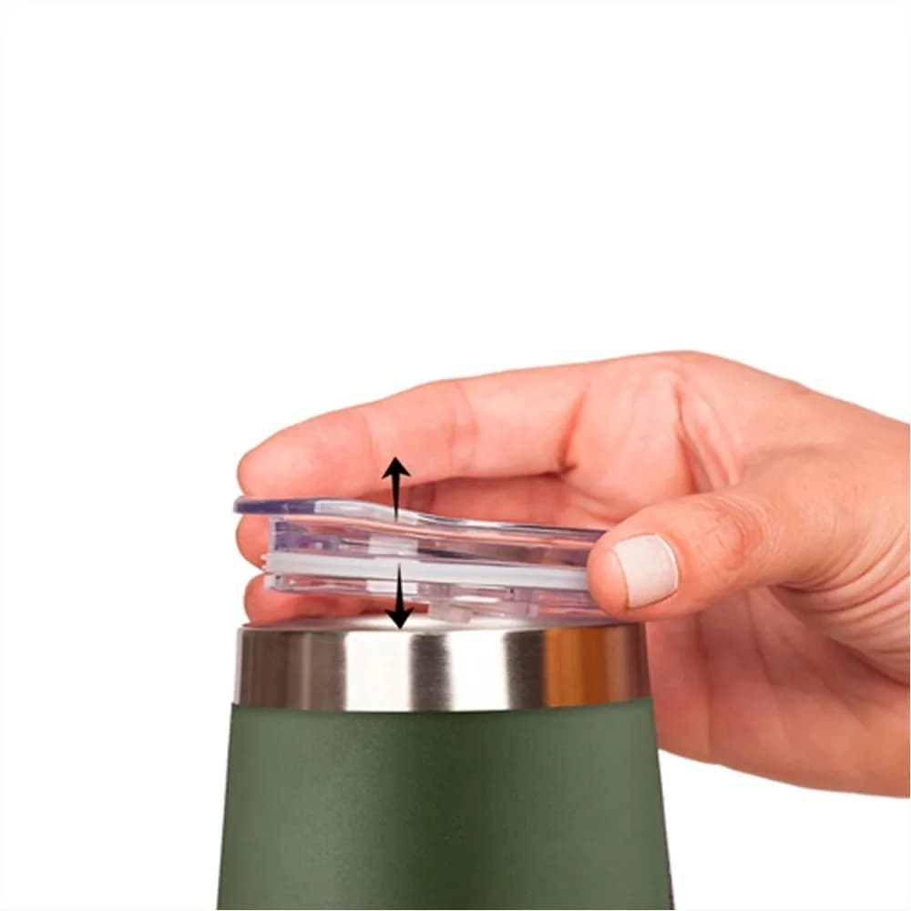 Vaso Mate Termico Con Tapa Acero Inoxidable 350 Ml Grupo Dos — imagen 5 de 7