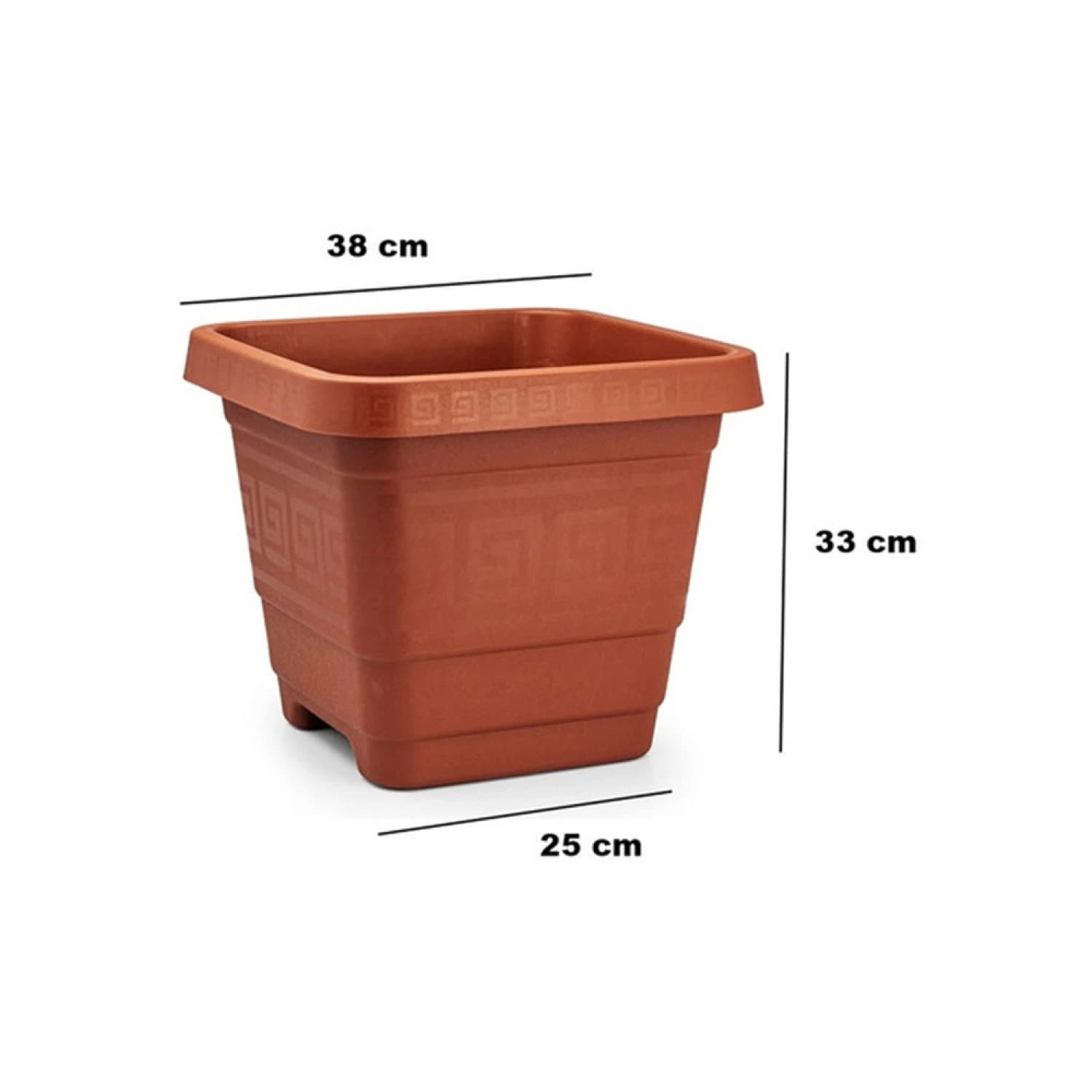 Maceta Cuadrada Macetero Para Plantas Jardin 38 Cm 29 L — imagen 2 de 2