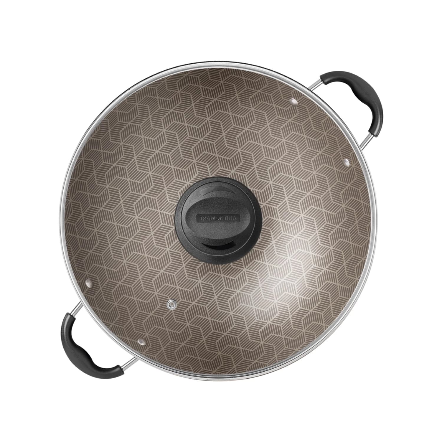 Sarten Wok Tramontina Antiadherente Tapa Vidrio 32 Cm Paris — imagen 2 de 5