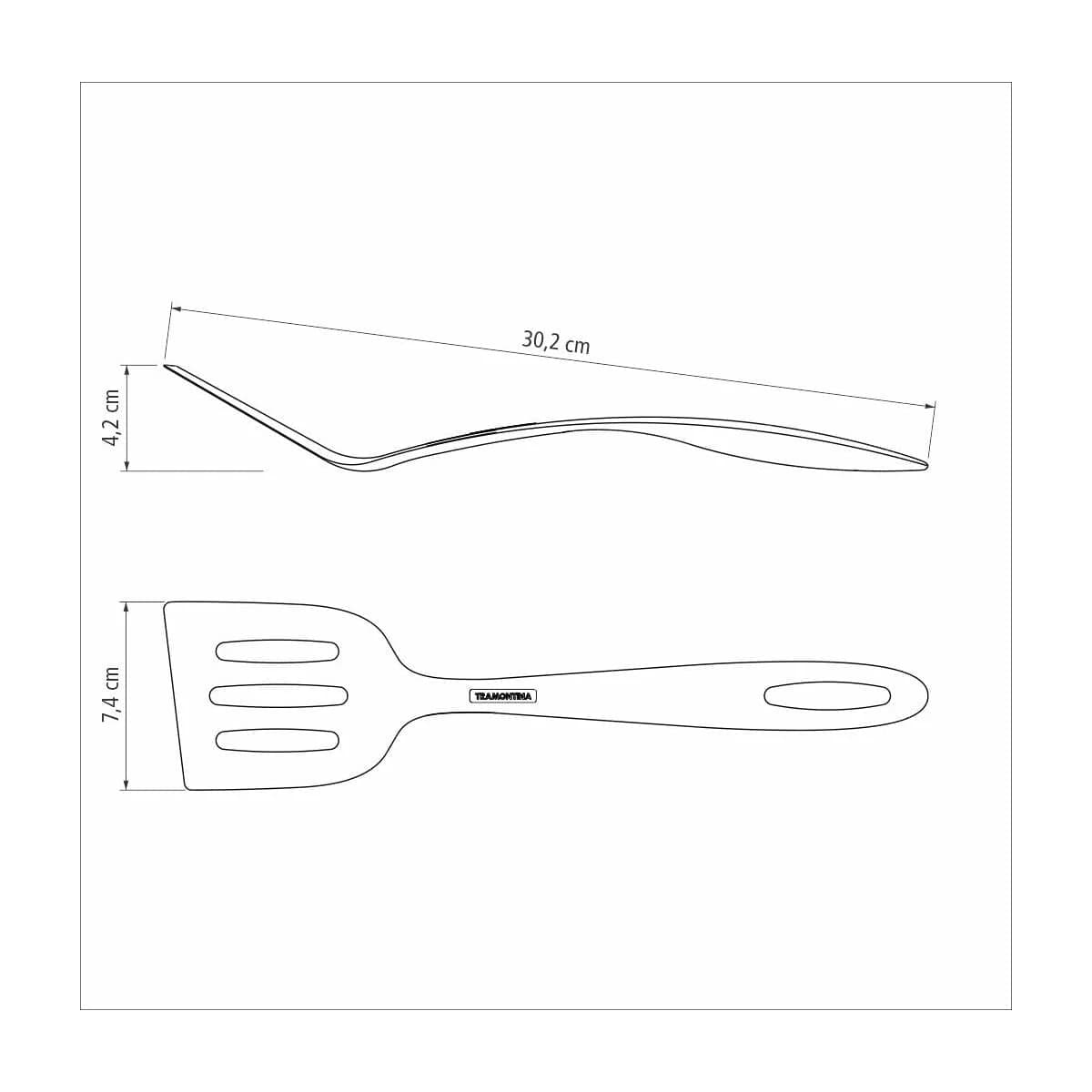 Espátula Tramontina Ability de nylon 30.2 cm color negro — imagen 3 de 4