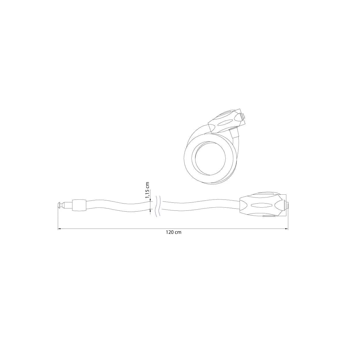 Candado Para Bicicleta Linga Tramontina Flexible 2 Llaves — imagen 4 de 5