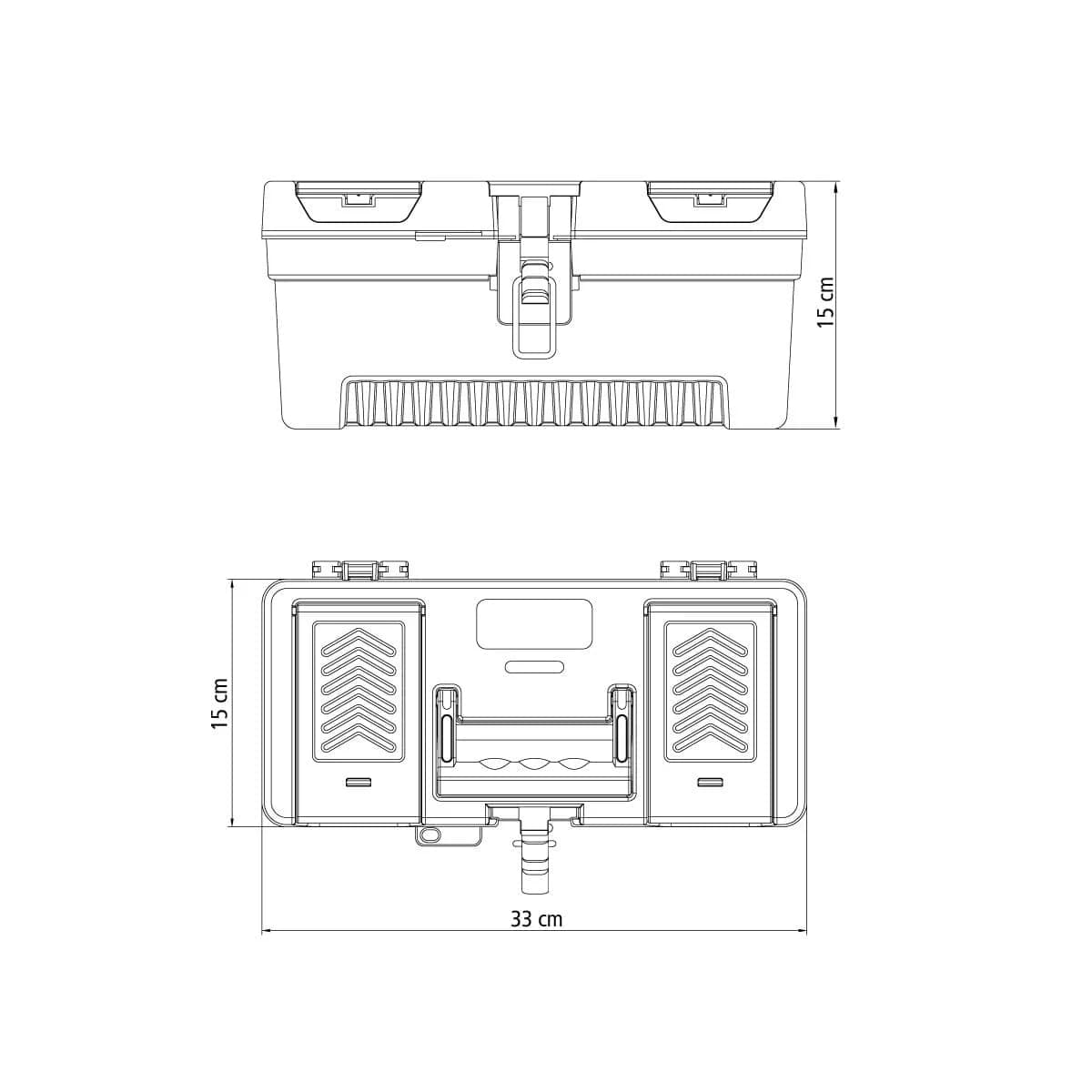 Caja De Herramientas Tramontina Con Bandeja Cerradura Metal — imagen 3 de 8