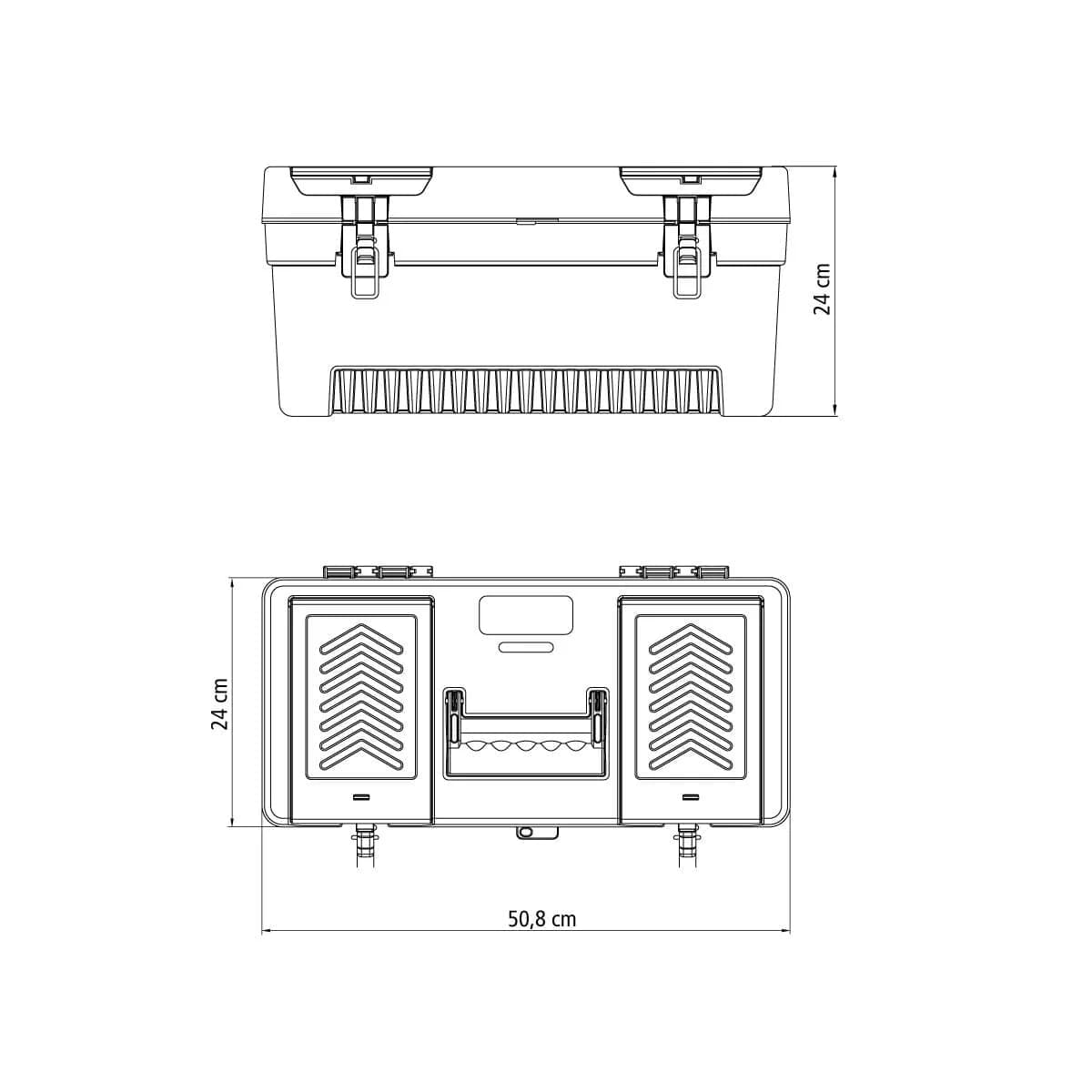 Caja De Herramientas Tramontina Con Bandeja 51 Cm X 24 Cm — imagen 3 de 7