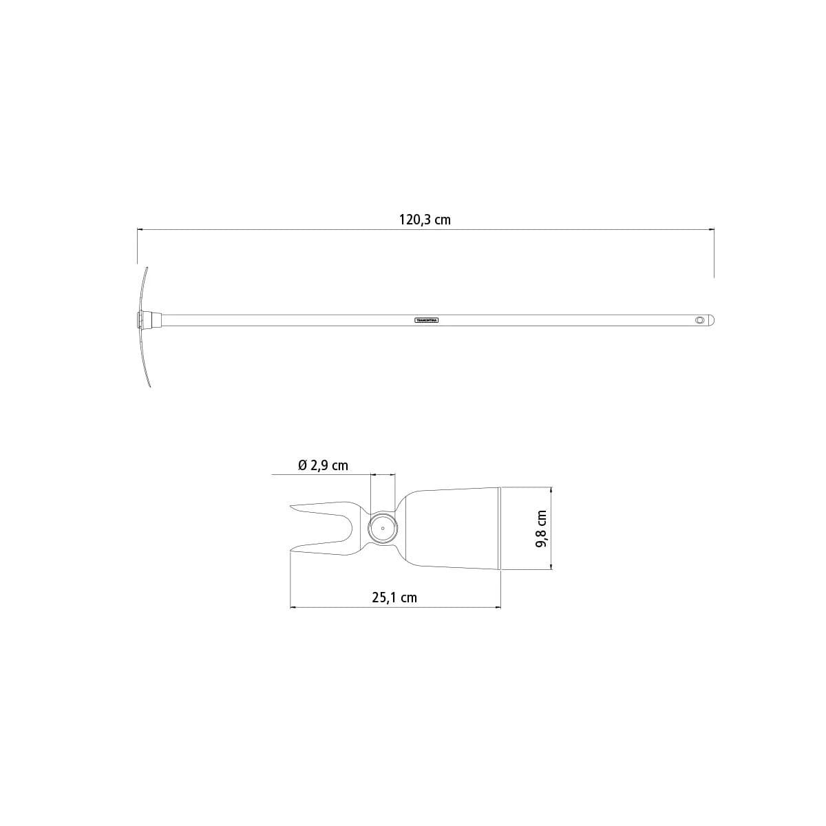 Escardillo de acero carbono Tramontina con mango de madera 120 cm — imagen 3 de 3
