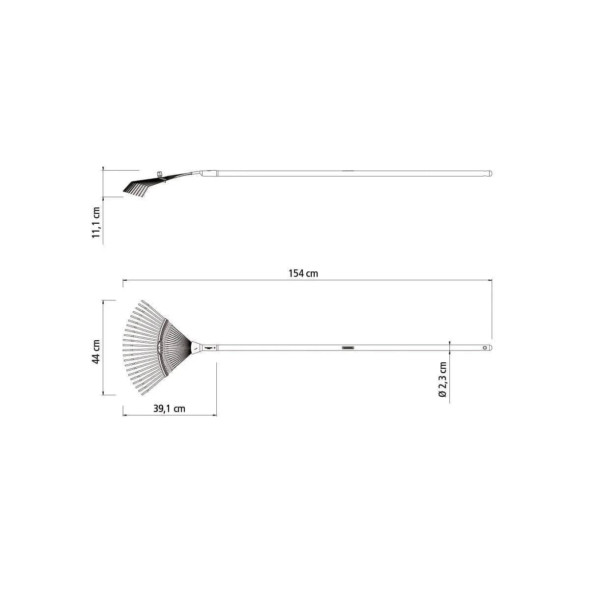 Escobilla metálica regulable de 22 dientes Tramontina con mango de madera 120 cm — imagen 2 de 5