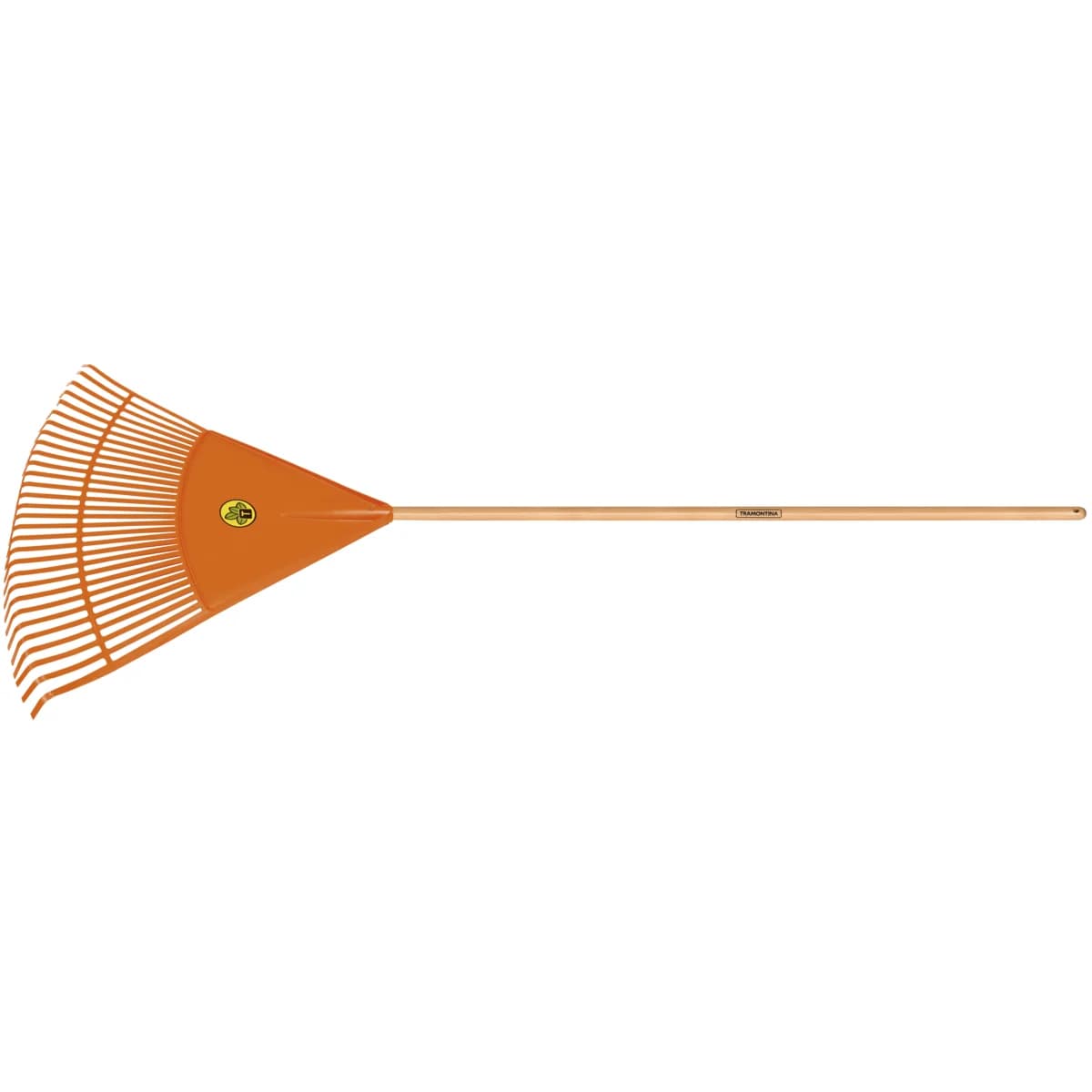 Escobilla plástica para jardín Tramontina 30 dientes naranja con mango 120 cm — imagen 1 de 3