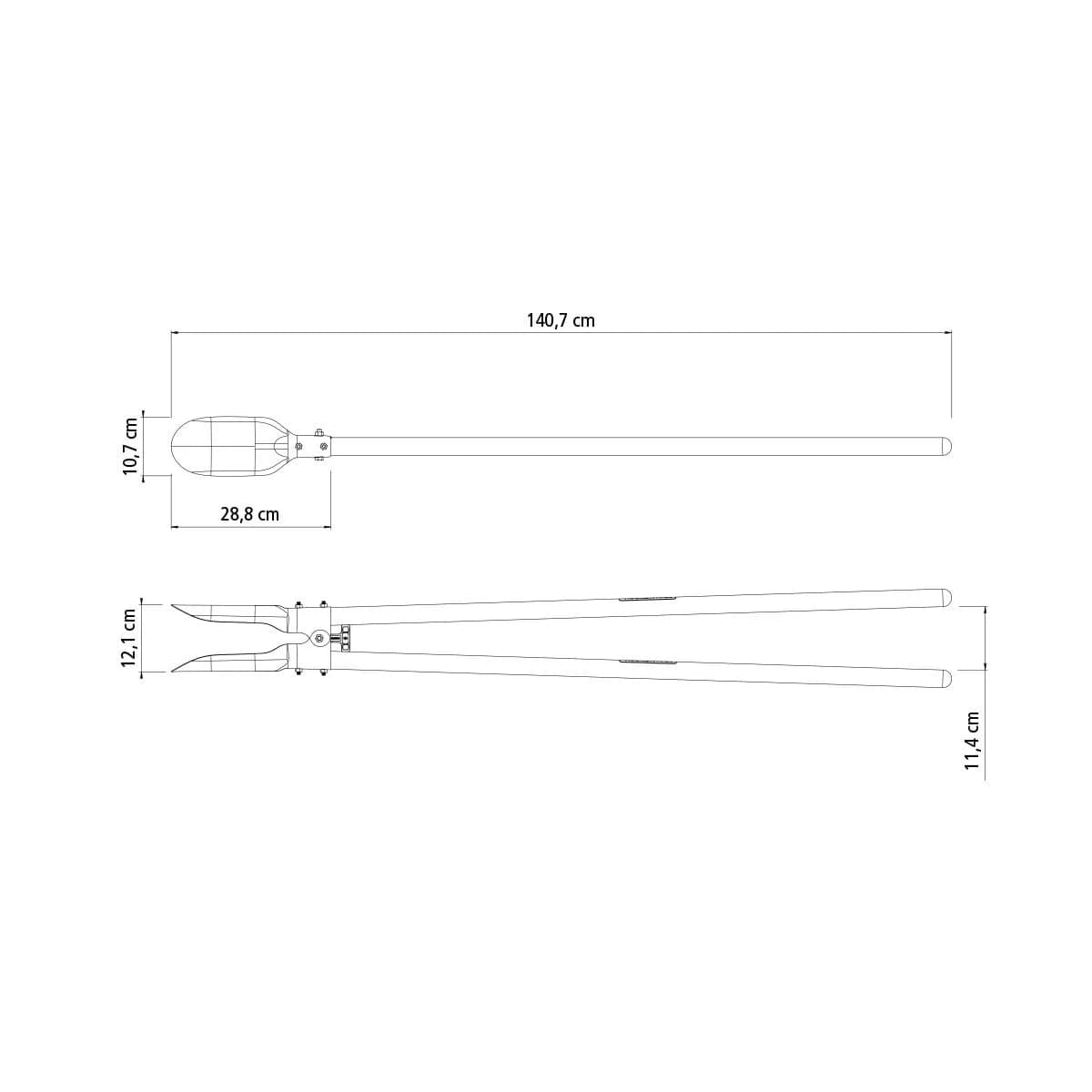 Pala Para Realizar Pozo Tramontina Mango Madera Cavar 140 Cm — imagen 8 de 8
