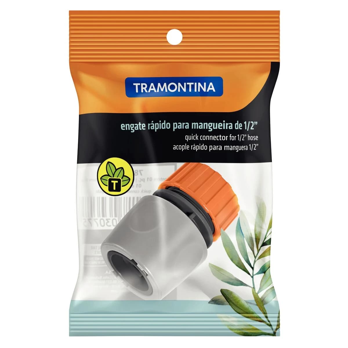 Acople Rapido Plastico Para Manguera De 1/2 Tramontina — imagen 2 de 7